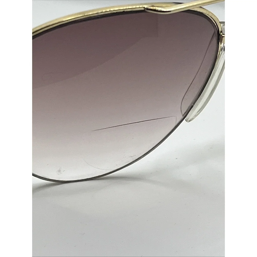Personal‎ Optics Sunglasses Taiwan Eyeglass Frames Gold Brown Aviator with Case
